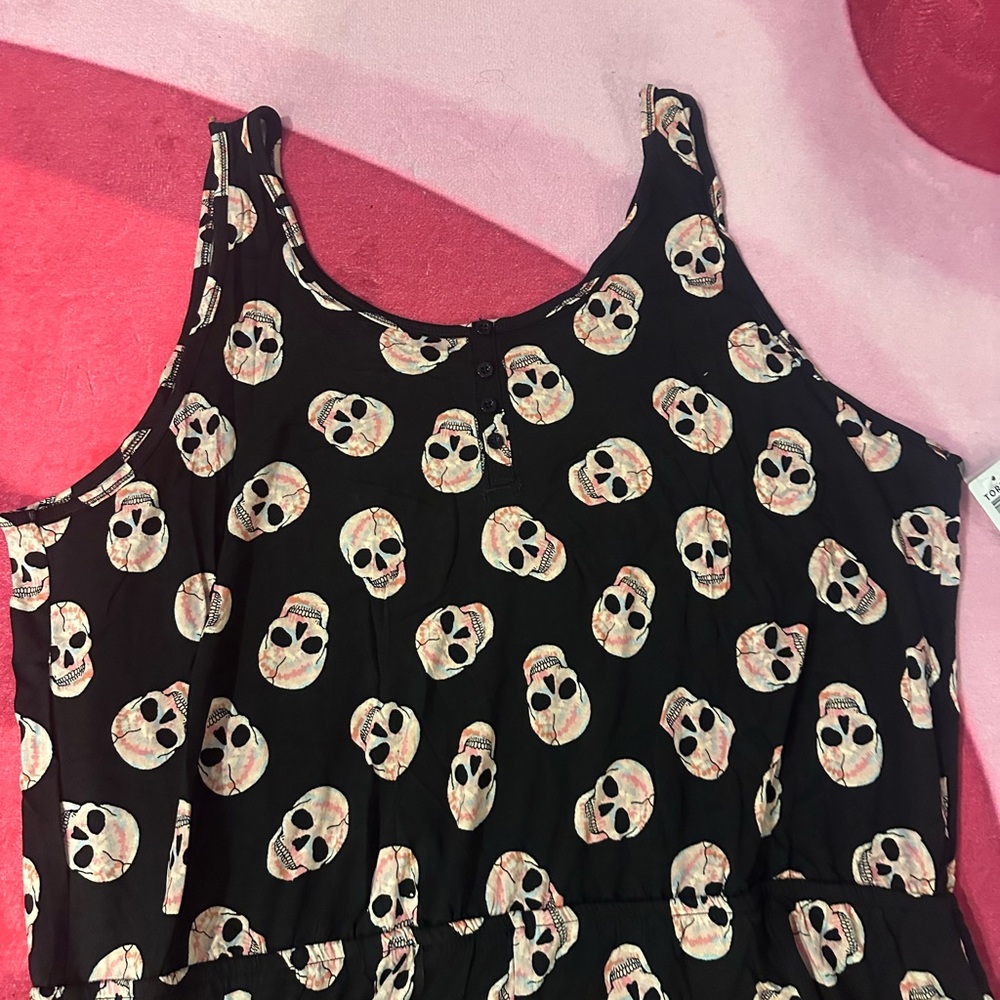 Torrid • super soft Henley skull sleeveless sleep romper - Picture 3 of 7